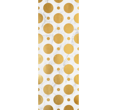 Rollo fenster badezimmer mit goldenen marmor punkten - TenStickers