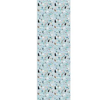 Rollo fenster esszimmer im hellblauen terrazzo-effekt - TenStickers
