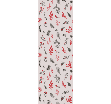 Küchenfenster rollo mit pinken botanischen motiven - TenStickers