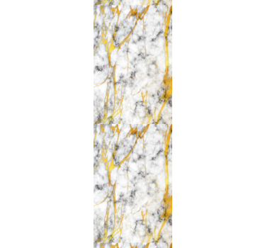 Küchenfenster rollo in elegantem grau und gold-marmor - TenStickers