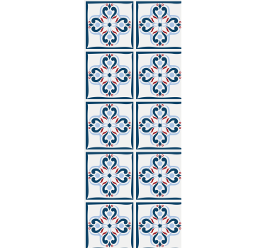 Küchenfenster rollo mit portugiesischem fliesenmuster - TenStickers