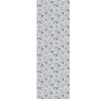 Rollo fenster esszimmer florales blaues hamptons-muster - TenStickers