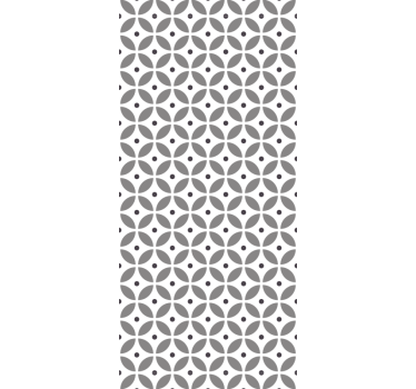 Rollo fenster esszimmer nahtlose kreise im nordic style - TenStickers