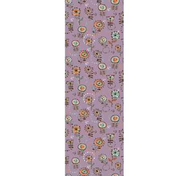 Rollo fenster kinderzimmer schwedisches pinkes blumenmuster - TenStickers