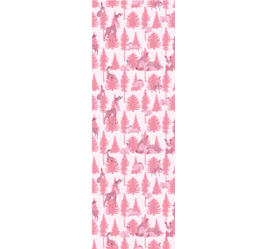 Rollo fenster kinderzimmer mit schönen rosa rentieren - TenStickers