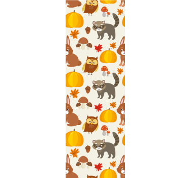 Rollo fenster kinderzimmer waldtiere im herbst - TenStickers