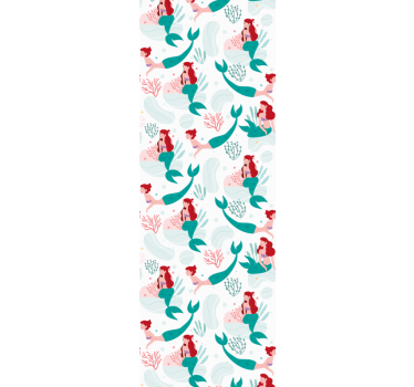 Rollo fenster kinderzimmer meerjungfrau mit rotem haar - TenStickers