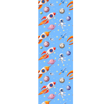 Rollo fenster kinderzimmer wasserfarben baby weltraum muster - TenStickers