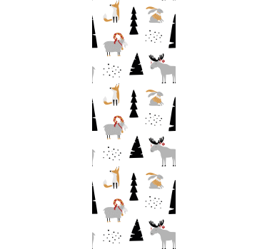 Rollo fenster kinderzimmer mit wintertier-muster - TenStickers