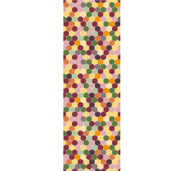 Fenster rollo modern bunte hexagons mit struktur - TenStickers