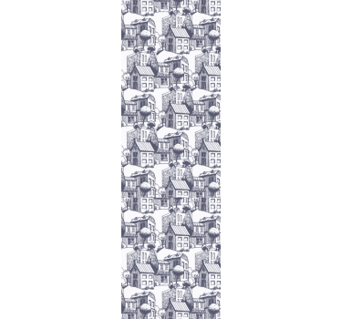 Fenster rollo modern im stadt vintage muster - TenStickers