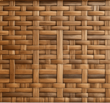 Rollo fenster muster rustic dunkles weidengeflecht - TenStickers