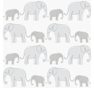 Rollo fenster grau minimalistische elefanten - TenStickers