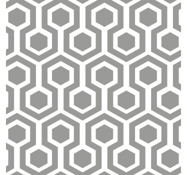 Rollo fenster grau mit hexagonalem grauen muster - TenStickers