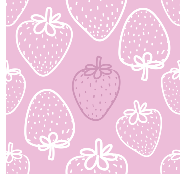 Küchenfenster rollo im nahtlosen rosa erdbeerdesign - TenStickers