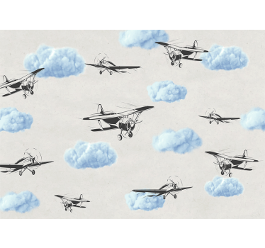 Rollo fenster weiß flugzeuge am himmel - TenStickers