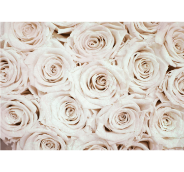 Rollo fenster weiß mit elegantem rosa blumendesign - TenStickers