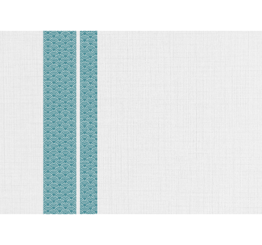Rollo fenster weiß japandi minimalistische blaue streifen - TenStickers