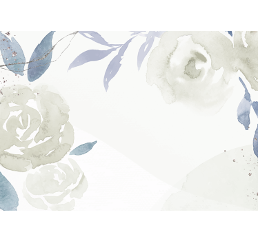 Rollo fenster weiß florale künstlerische illustration - TenStickers