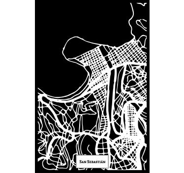 Rollo fenster wohnzimmer topografische karte san sebastián - TenStickers