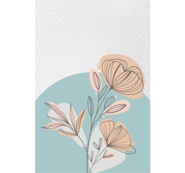 Rollo fenster wohnzimmer blumenmalerei - TenStickers