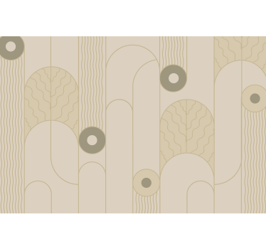 Rollo fenster beige mit abstrakten beigen linien - TenStickers