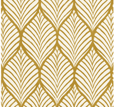 Fenster rollo modern mit goldenem geometrischen blattmotiv - TenStickers