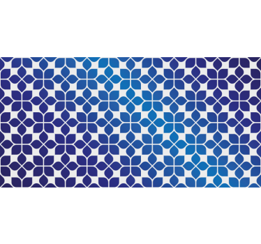 Rollo fenster blau mit blauen blumen - TenStickers