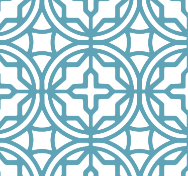 Rollo fenster blau geometrisches türkis muster - TenStickers