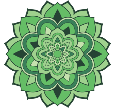 Rollo fenster grün mandala in grün - TenStickers