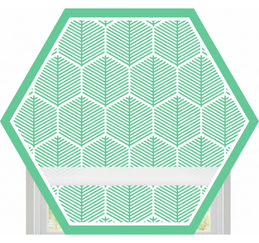 Rollo fenster grün sechseckige pflanzenmuster - TenStickers