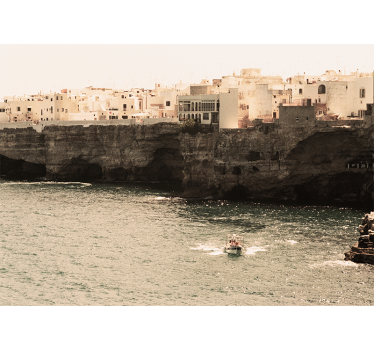 Rollo fenster wohnzimmer polignano meereslandschaft - TenStickers
