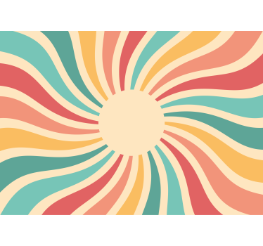 Rollo fenster wohnzimmer 70er jahre sonnenuntergang pop - TenStickers