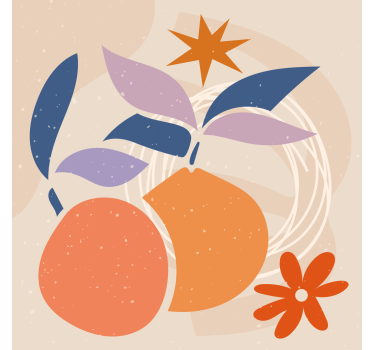 Rollo fenster wohnzimmer mit minimalistischem fruchtdesign - TenStickers