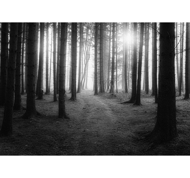Rollo fenster grau verzauberter wald - TenStickers