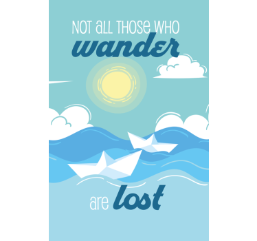 Rollo Fenster Spruch wandern verloren zitat sonnenschein - TenStickers