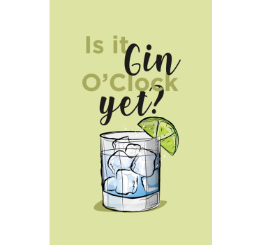 Rollo Fenster Spruch gin uhr noch getränk - TenStickers