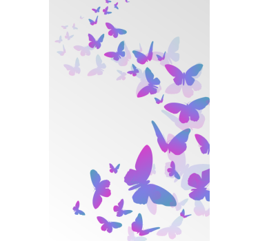 Lila fliegende Schmetterlinge original Rollo - TenStickers