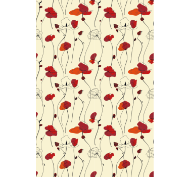 Mohnblumen klassisches Rollo - TenStickers