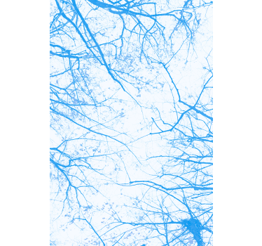 Rollo Fenster Baum blaue Äste - TenStickers