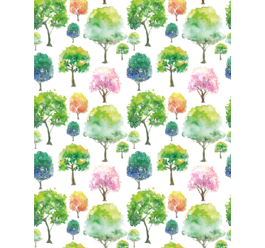 Grüntöne baum Fenster Rollo - TenStickers