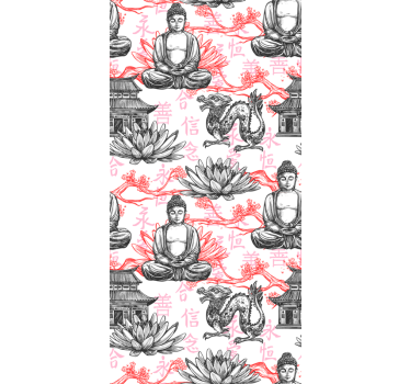 Zierbuddha wohnzimmer Rollo - TenStickers