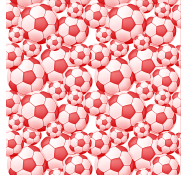 Rote Kugel Muster Fußball Rollo - TenStickers