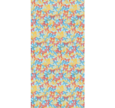 Rollo Fenster Schmetterlinge orange, gelb und blau - TenStickers