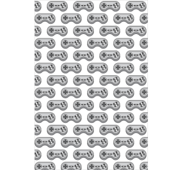 Rollo Fenster Gamer graues controller-muster - TenStickers