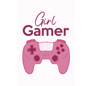 Rollo Fenster Gamer mädchen-controller - TenStickers