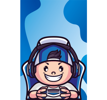 Rollo Fenster Gamer fröhlicher charakter - TenStickers