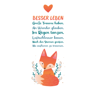 Rollo Sprüche Fuchs besseres leben - TenStickers