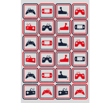 Geeks Rollos Retro graue controller - TenStickers