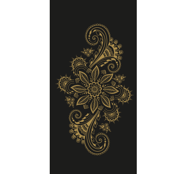 Rollo Wohnzimmer Illustration mehndi ornament - TenStickers